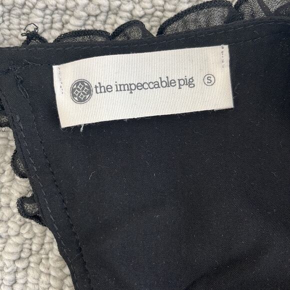 Impeccable pig black lettuce trim mini dress - Picture 2 of 4